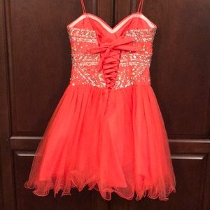 Coral prom dress